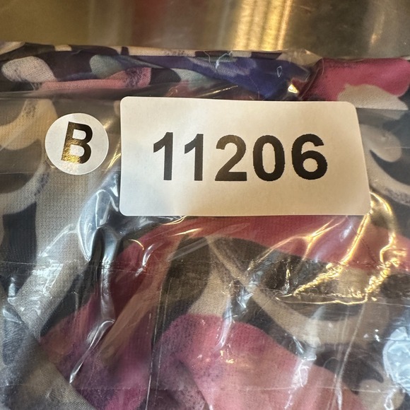 Vtg Sharon Anthony Dress 18W‎ Drop Waist Floral Chiffon Shoulder Pad 80s 90s - Picture 12 of 12